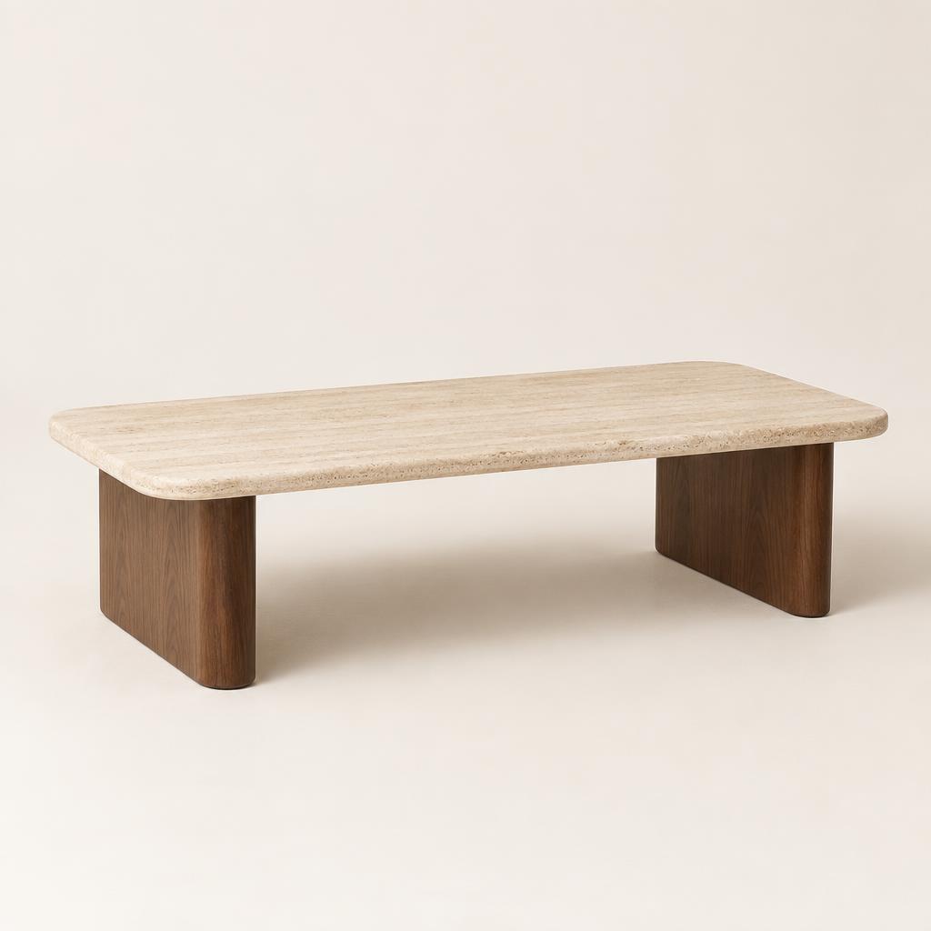 Linde Travertine Coffee Table